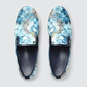 Gucci Blue Bloom Slip-on Sneakers size 9/9.5